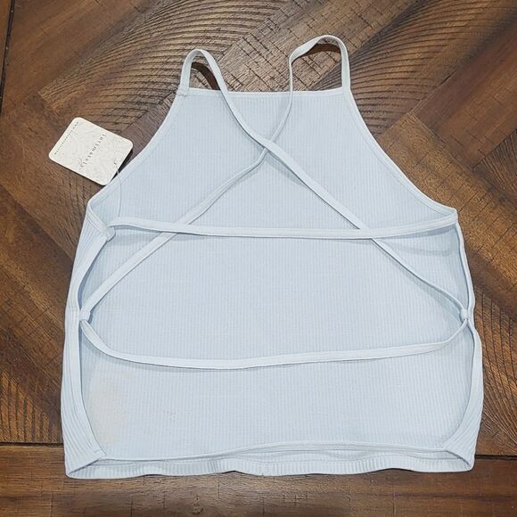 NWT! Free People Intimates light blue strappy open back ribbed tank M/L - Picture 4 of 4